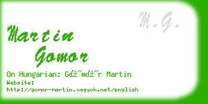 martin gomor business card